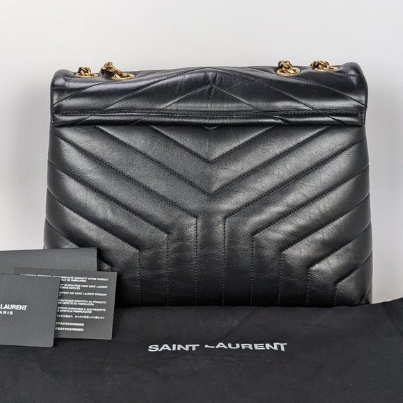 Saint Laurent Medium Loulou Shoulder Bag Black GHW - Picture 2 of 9